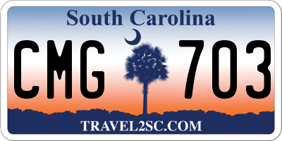 SC license plate CMG703
