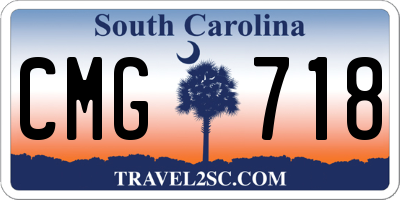SC license plate CMG718