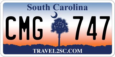 SC license plate CMG747
