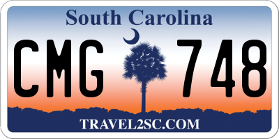 SC license plate CMG748