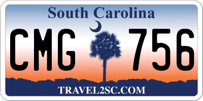 SC license plate CMG756