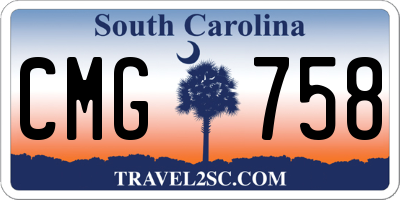 SC license plate CMG758