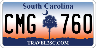 SC license plate CMG760