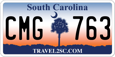 SC license plate CMG763