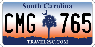 SC license plate CMG765