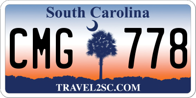 SC license plate CMG778