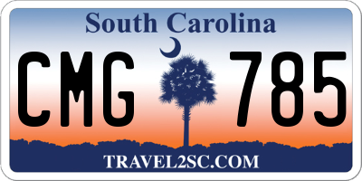SC license plate CMG785