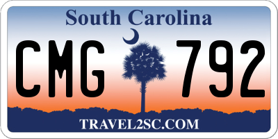 SC license plate CMG792