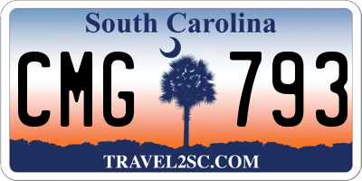 SC license plate CMG793