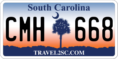 SC license plate CMH668