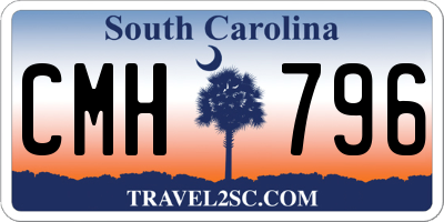 SC license plate CMH796