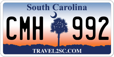 SC license plate CMH992