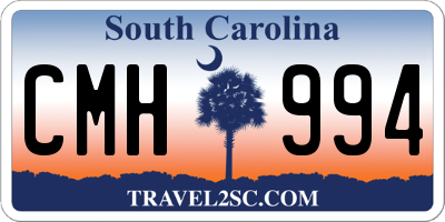 SC license plate CMH994