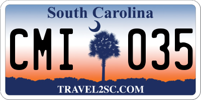 SC license plate CMI035