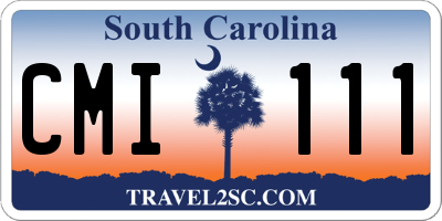 SC license plate CMI111