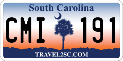 SC license plate CMI191