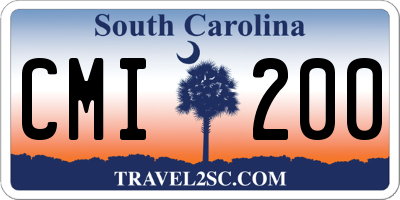 SC license plate CMI200