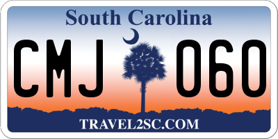SC license plate CMJ060