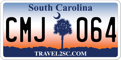 SC license plate CMJ064