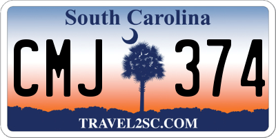 SC license plate CMJ374