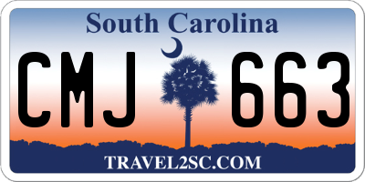 SC license plate CMJ663