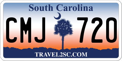 SC license plate CMJ720