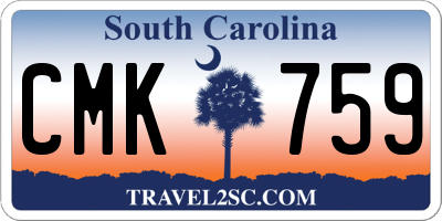 SC license plate CMK759