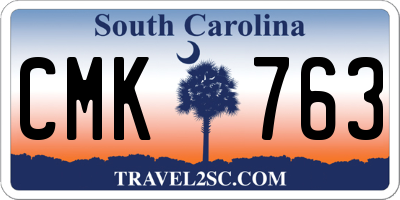 SC license plate CMK763