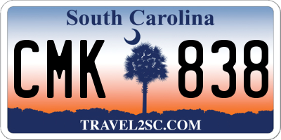 SC license plate CMK838