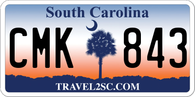 SC license plate CMK843