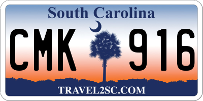 SC license plate CMK916