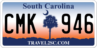 SC license plate CMK946