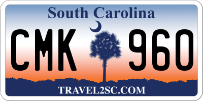 SC license plate CMK960