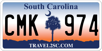 SC license plate CMK974