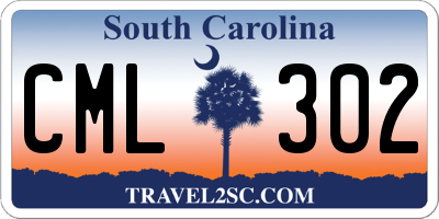 SC license plate CML302