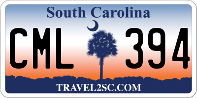 SC license plate CML394