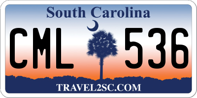 SC license plate CML536