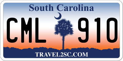 SC license plate CML910