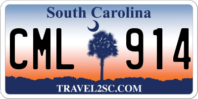 SC license plate CML914