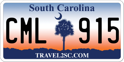 SC license plate CML915