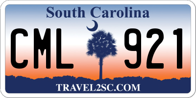SC license plate CML921