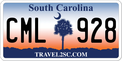 SC license plate CML928