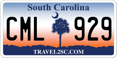 SC license plate CML929