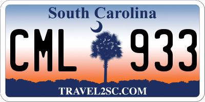 SC license plate CML933