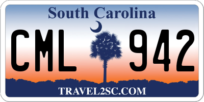 SC license plate CML942