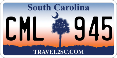 SC license plate CML945