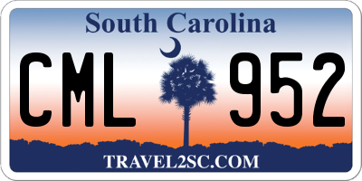 SC license plate CML952