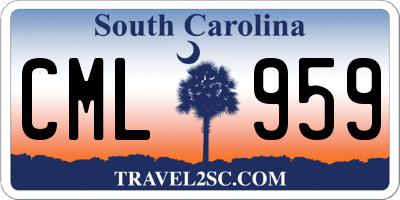 SC license plate CML959