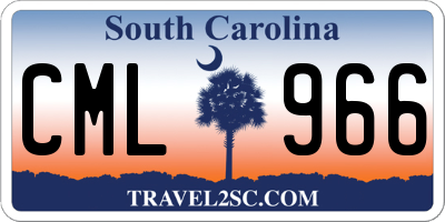 SC license plate CML966