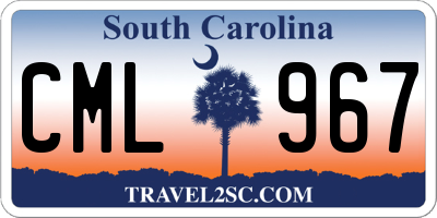 SC license plate CML967